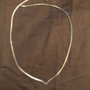 925 Sterling Silver V shaped necklace